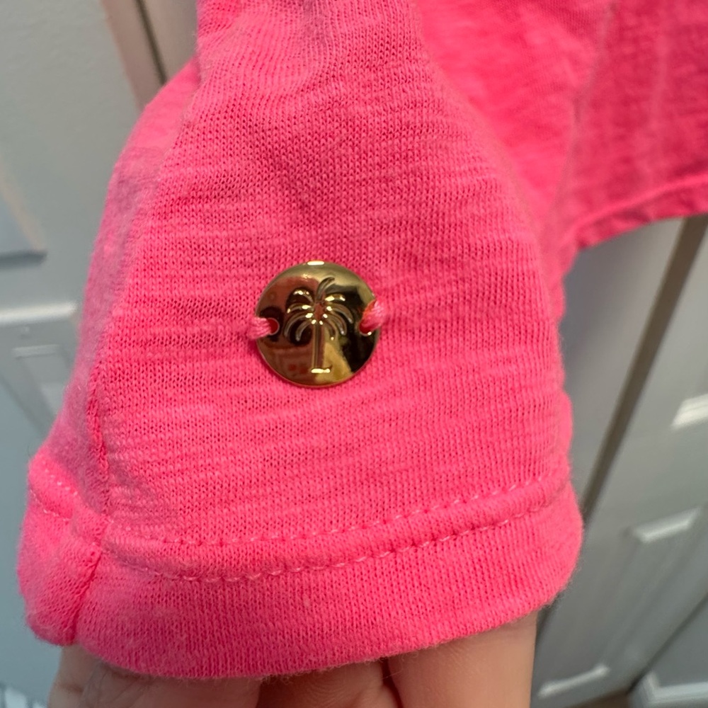 Lilly Pulitzer Monterey Tank Top in Neon Pink. Size L - Picture 3 of 4